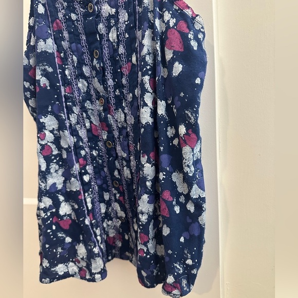 Levi’s Girls Blue Hearts Tank Top Size Large 12-13 Years - Picture 5 of 11